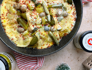 Raclette-Rösti mit Essiggemüse